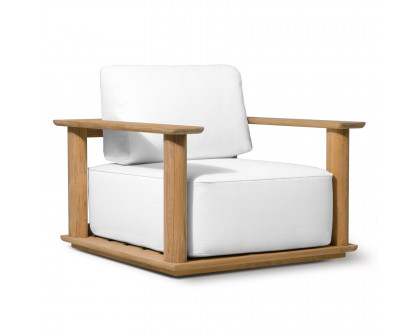 Harbour Newport Swivel Lounge Chair - Teak Natural, Lisos Grafito, Batyline White