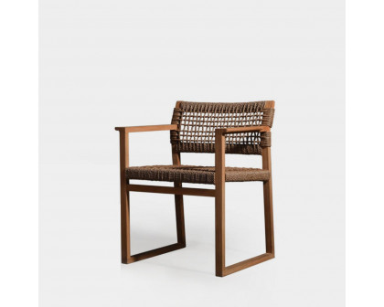 Harbour Noosa Dining Chair - Teak Natural, Twisted Resin Rope