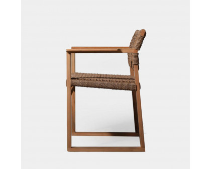 Harbour Noosa Dining Chair - Teak Natural, Twisted Resin Rope