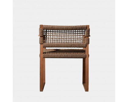 Harbour Noosa Dining Chair - Teak Natural, Twisted Resin Rope