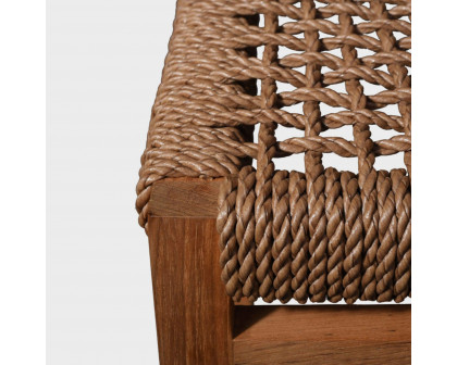 Harbour Noosa Counter Stool - Teak Natural, Twisted Resin Rope