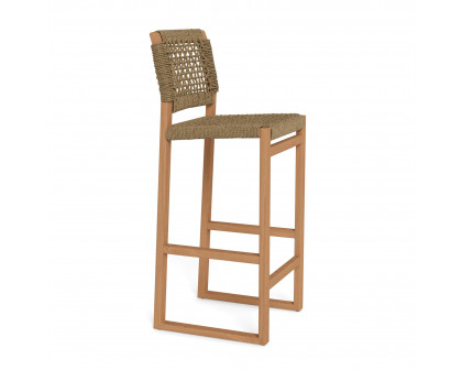 Harbour Noosa Bar Stool - Teak Natural, Twisted Resin Rope