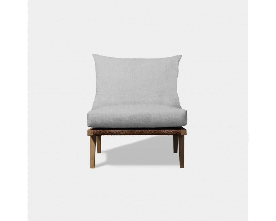 Harbour Noosa Easy Chair - Teak Natural, Lisos Grafito, Twisted Resin Rope