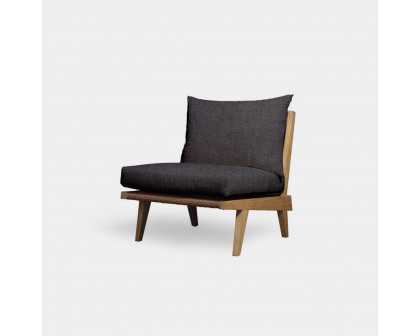 Harbour Noosa Easy Chair - Teak Natural, Lisos Grafito, Twisted Resin Rope