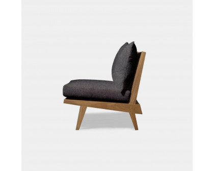 Harbour Noosa Easy Chair - Teak Natural, Lisos Grafito, Twisted Resin Rope