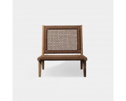 Harbour Noosa Easy Chair - Teak Natural, Lisos Grafito, Twisted Resin Rope