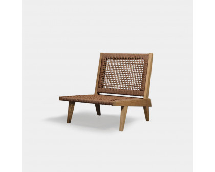 Harbour Noosa Easy Chair - Teak Natural, Lisos Grafito, Twisted Resin Rope