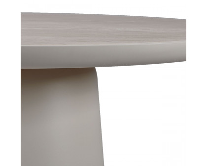 Harbour Nova Aluminum Round Dining Table 48" - Aluminum Asteroid, Travertine Dark Gray