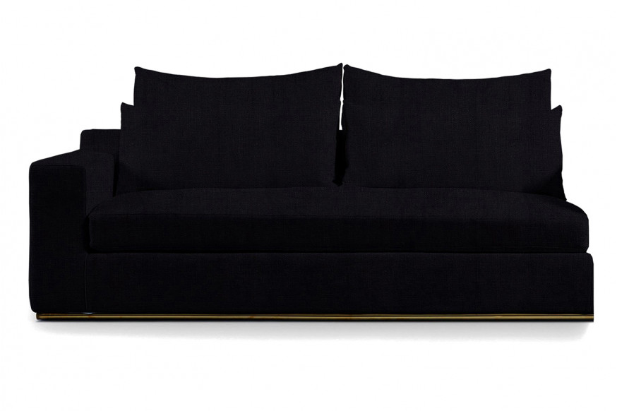 Harbour™ Ocean 2 Seat 1 Arm Sofa Left - Harbour Belgian Linen Black