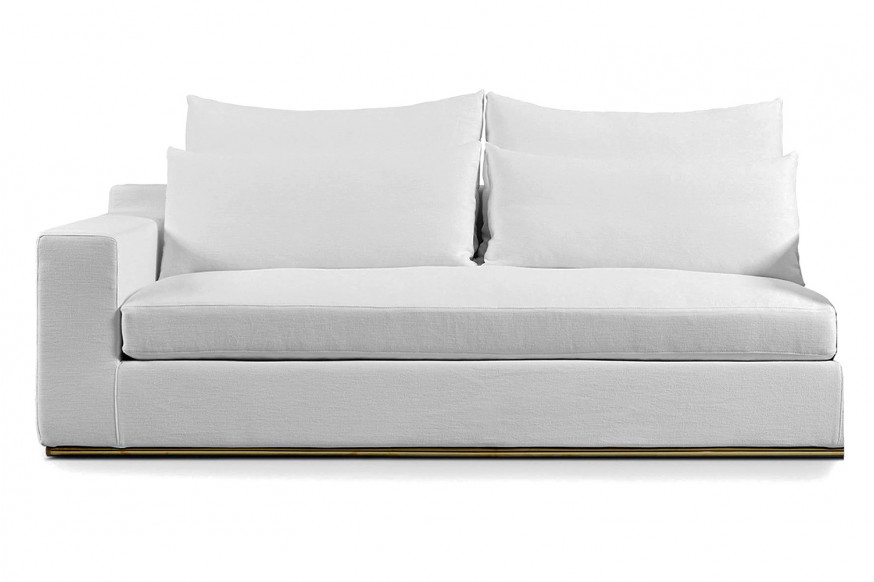 Harbour™ Ocean 2 Seat 1 Arm Sofa Left - Harbour Belgian Linen White