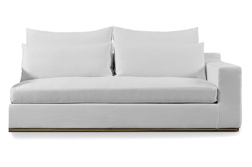 Harbour™ Ocean 2 Seat 1 Arm Sofa Right - Harbour Belgian Linen White