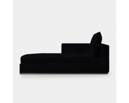 Harbour Ocean Chaise Left - Harbour Belgian Linen Black