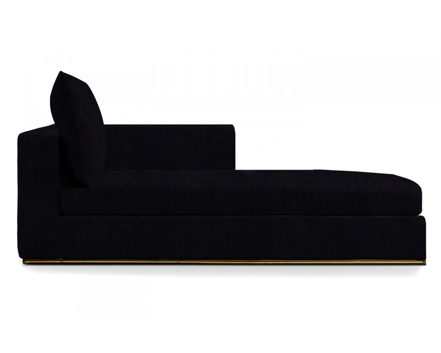 Harbour Ocean Chaise Right - Harbour Belgian Linen Black