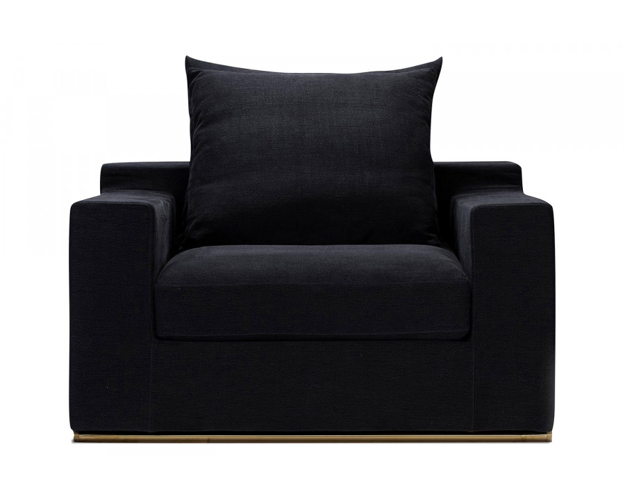 Harbour Ocean Lounge Chair - Harbour Belgian Linen Black