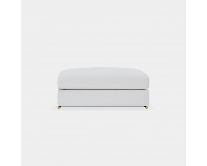 Harbour Ocean Ottoman - Harbour Belgian Linen Mushroom