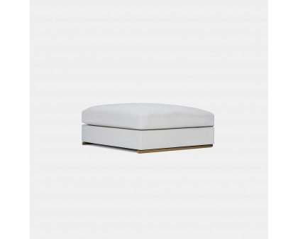 Harbour Ocean Ottoman - Harbour Belgian Linen Mushroom