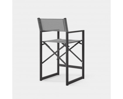 Harbour Pacific Aluminum Counter Stool - Aluminum White, Batyline White