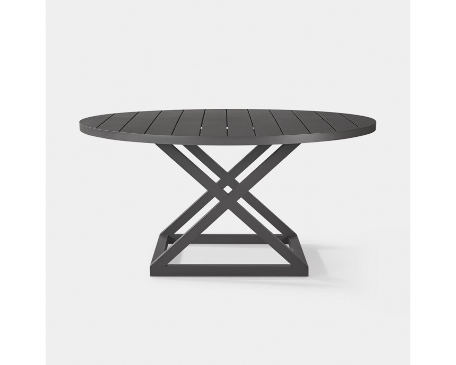 Harbour Pacific Aluminum Round Dining Table 60" - Aluminum Asteroid