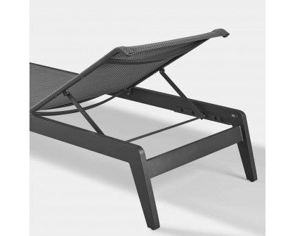 Harbour Pacific Aluminum Angled Sun Lounge - Aluminum Asteroid, Batyline Silver