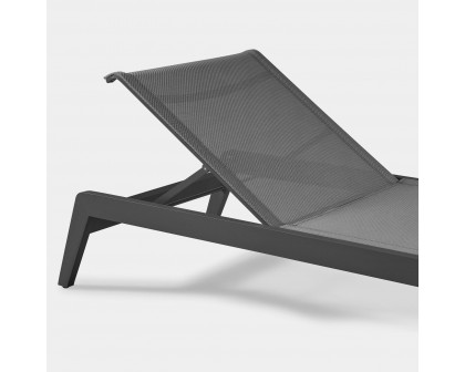 Harbour Pacific Aluminum Angled Sun Lounge - Aluminum Asteroid, Batyline Silver