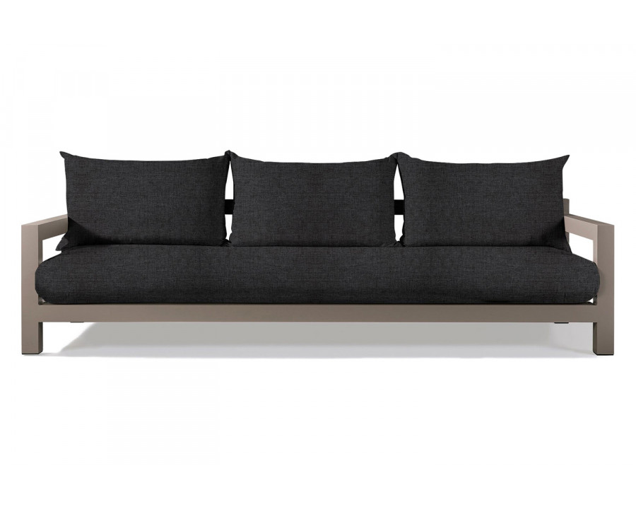 Harbour Pacific Aluminum 3 Seat Sofa - Aluminum Taupe, Copacabana Midnight