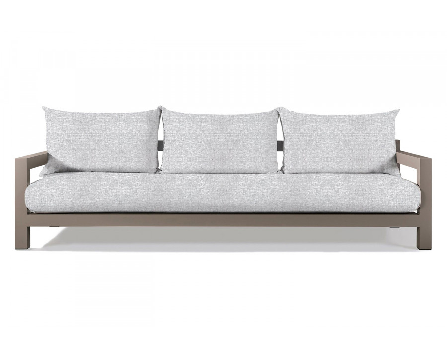 Harbour Pacific Aluminum 3 Seat Sofa - Aluminum Taupe, Copacabana Sand