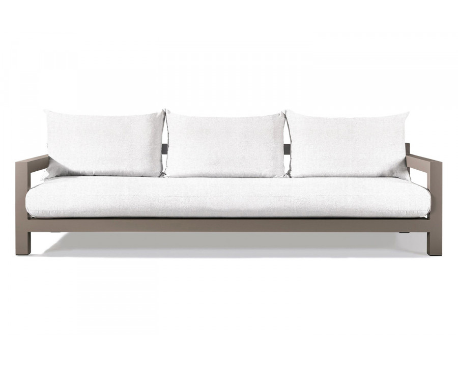 Harbour Pacific Aluminum 3 Seat Sofa - Aluminum Taupe, Panama Blanco