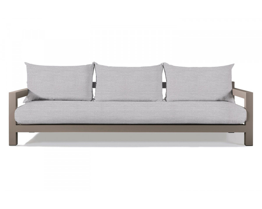 Harbour Pacific Aluminum 3 Seat Sofa - Aluminum Taupe, Panama Cloud