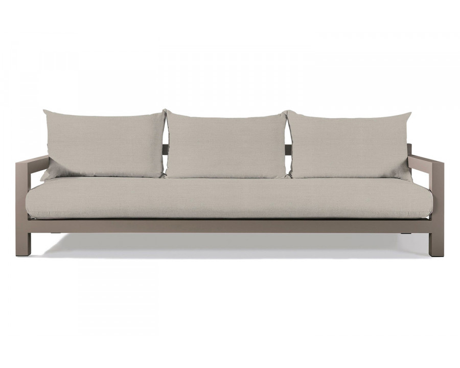 Harbour Pacific Aluminum 3 Seat Sofa - Aluminum Taupe, Panama Marble