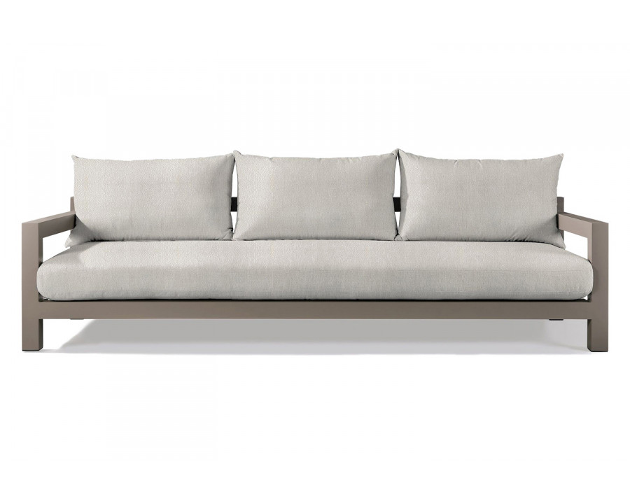 Harbour Pacific Aluminum 3 Seat Sofa - Aluminum Taupe, Riviera Ivory