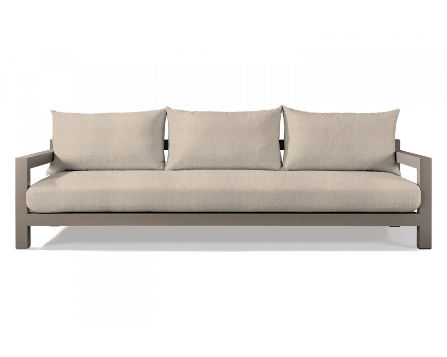 Harbour Pacific Aluminum 3 Seat Sofa - Aluminum Taupe, Riviera Sand