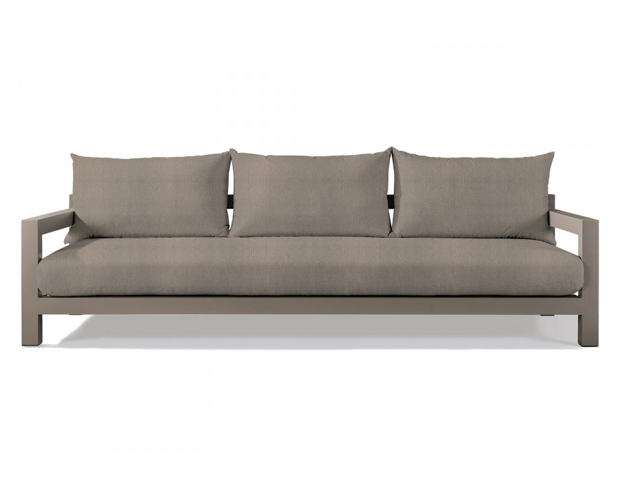 Harbour Pacific Aluminum 3 Seat Sofa - Aluminum Taupe, Riviera Stone