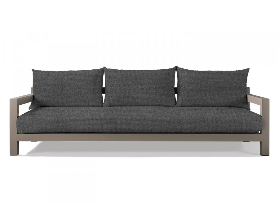 Harbour Pacific Aluminum 3 Seat Sofa - Aluminum Taupe, Siesta Slate