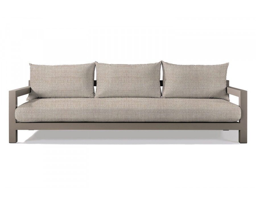 Harbour Pacific Aluminum 3 Seat Sofa - Aluminum Taupe, Siesta Taupe