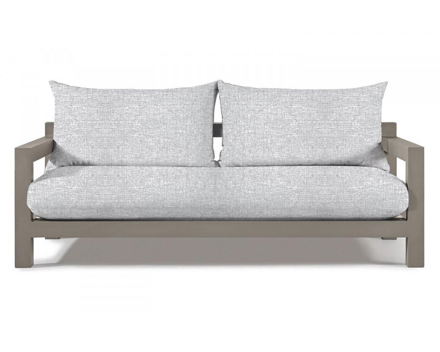 Harbour Pacific Aluminum 2 Seat Sofa - Aluminum Taupe, Copacabana Sand