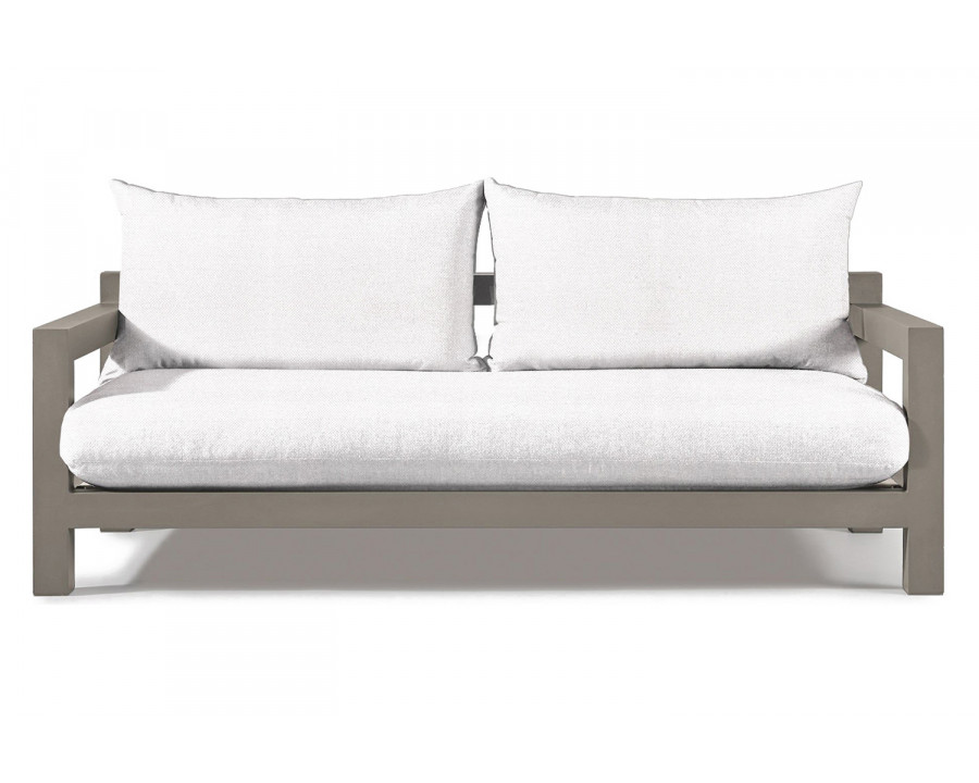 Harbour Pacific Aluminum 2 Seat Sofa - Aluminum Taupe, Panama Blanco