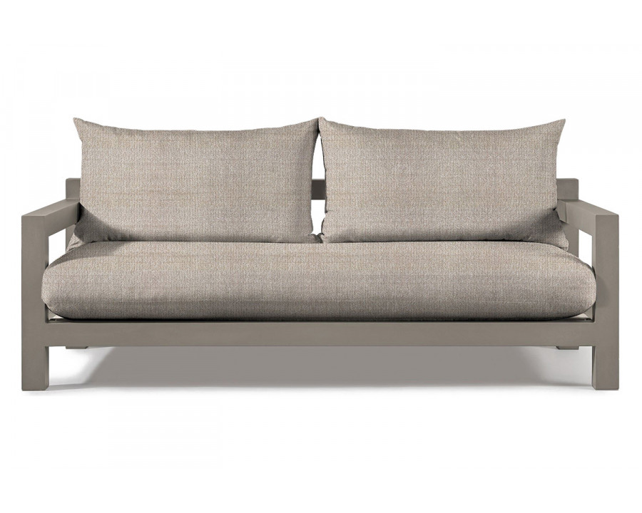 Harbour Pacific Aluminum 2 Seat Sofa - Aluminum Taupe, Siesta Taupe