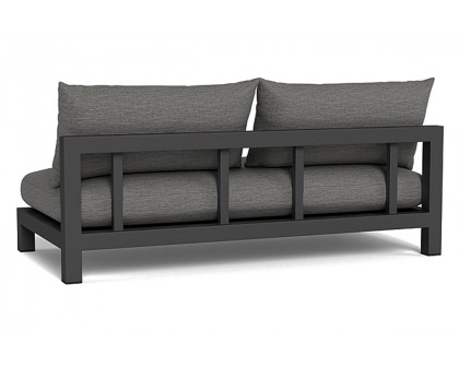 Harbour Pacific Aluminum 2 Seat Armless Sofa - Aluminum Asteroid, Cast Slate