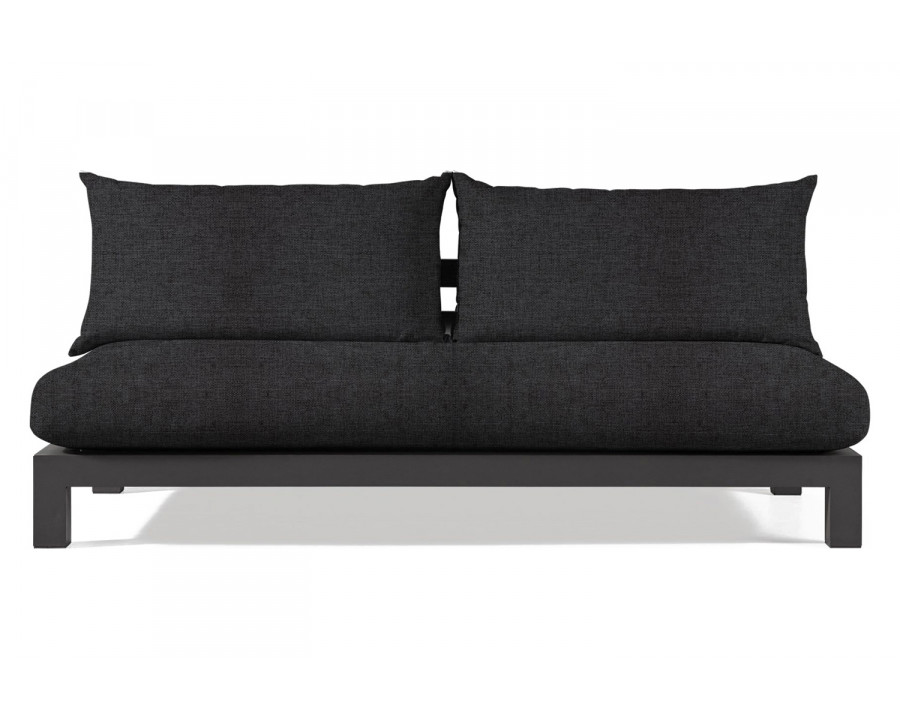 Harbour Pacific Aluminum 2 Seat Armless Sofa - Aluminum Asteroid, Copacabana Midnight