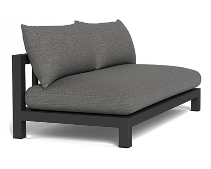 Harbour Pacific Aluminum 2 Seat Armless Sofa - Aluminum Asteroid, Copacabana Midnight