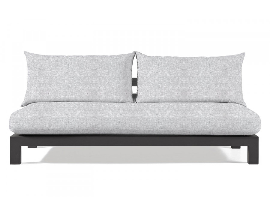 Harbour Pacific Aluminum 2 Seat Armless Sofa - Aluminum Asteroid, Copacabana Sand