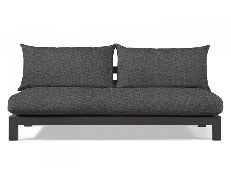 Harbour Pacific Aluminum 2 Seat Armless Sofa - Aluminum Asteroid, Siesta Slate