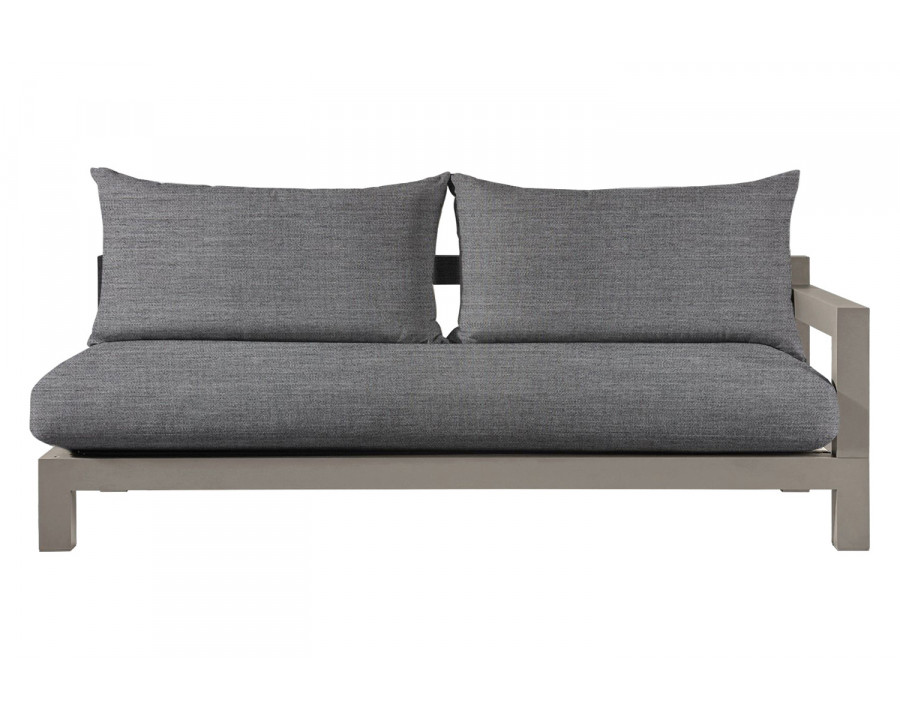 Harbour Pacific Aluminum 2 Seat 1 Arm - Aluminum Taupe, Lisos Piedra