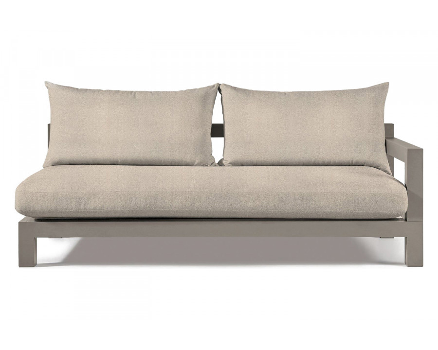 Harbour Pacific Aluminum 2 Seat 1 Arm - Aluminum Taupe, Riviera Sand