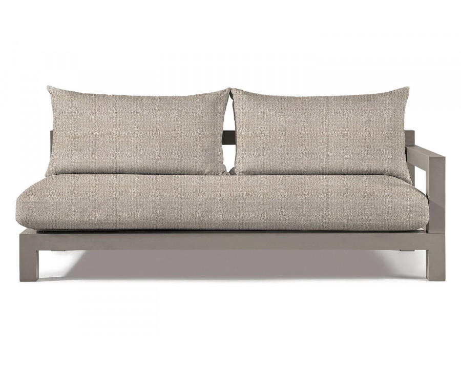 Harbour Pacific Aluminum 2 Seat 1 Arm - Aluminum Taupe, Siesta Taupe