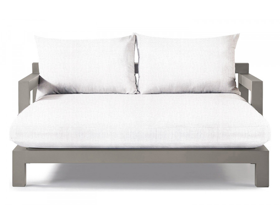 Harbour Pacific Aluminum Daybed - Aluminum Taupe, Panama Blanco