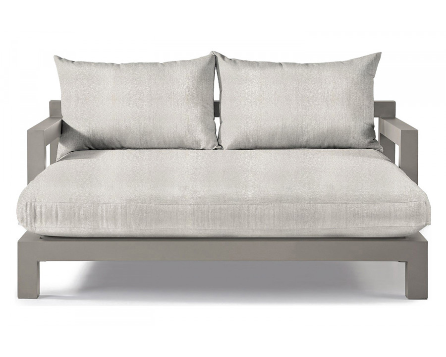 Harbour Pacific Aluminum Daybed - Aluminum Taupe, Riviera Ivory