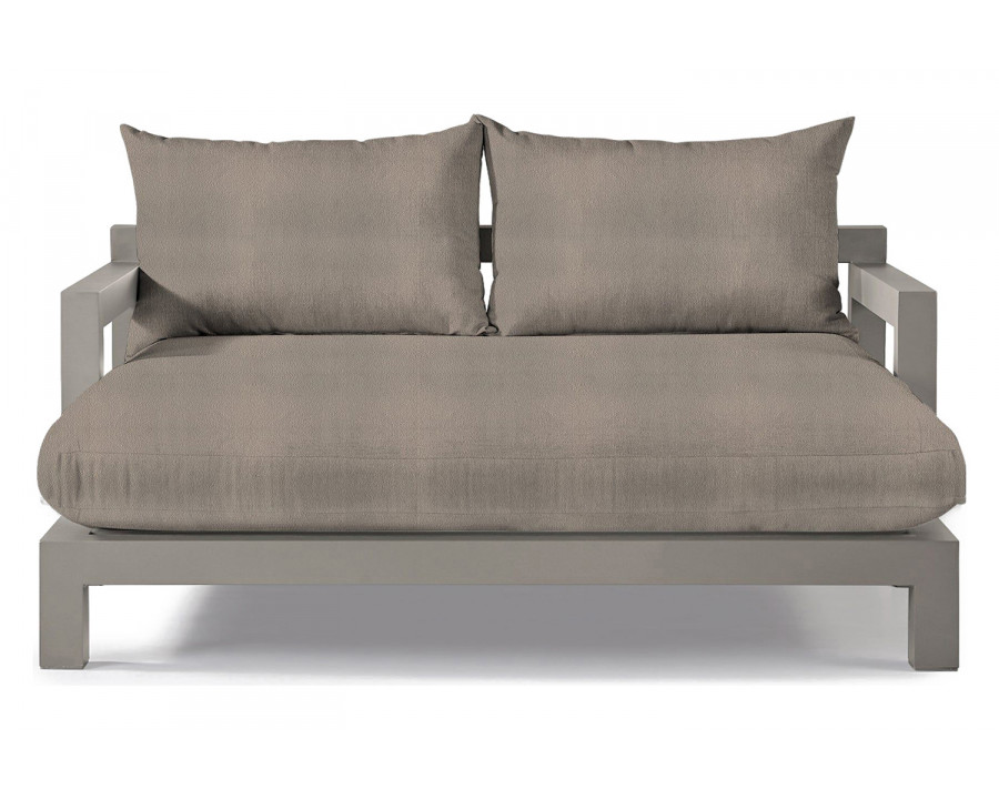 Harbour Pacific Aluminum Daybed - Aluminum Taupe, Riviera Stone