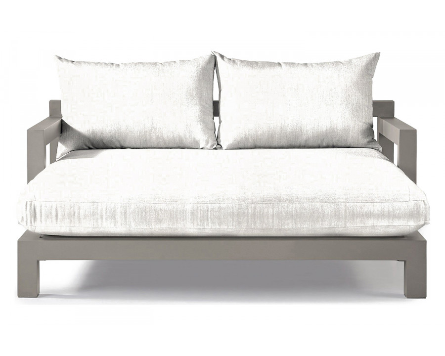 Harbour Pacific Aluminum Daybed - Aluminum Taupe, Siesta Ivory