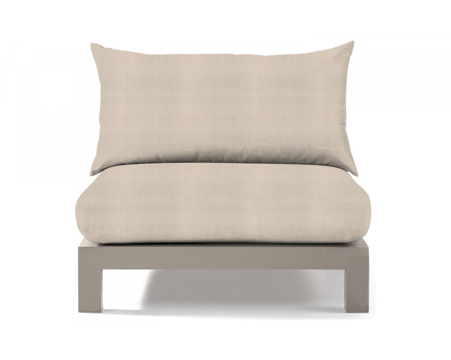 Harbour Pacific Aluminum Armless Single - Aluminum Taupe, Riviera Sand